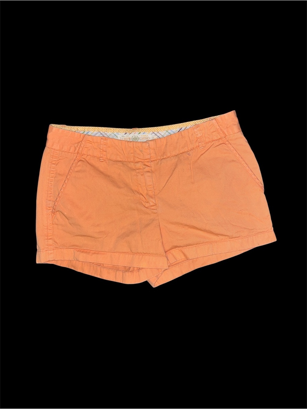 J. Crew Orange High Waist Cotton Chino Shorts